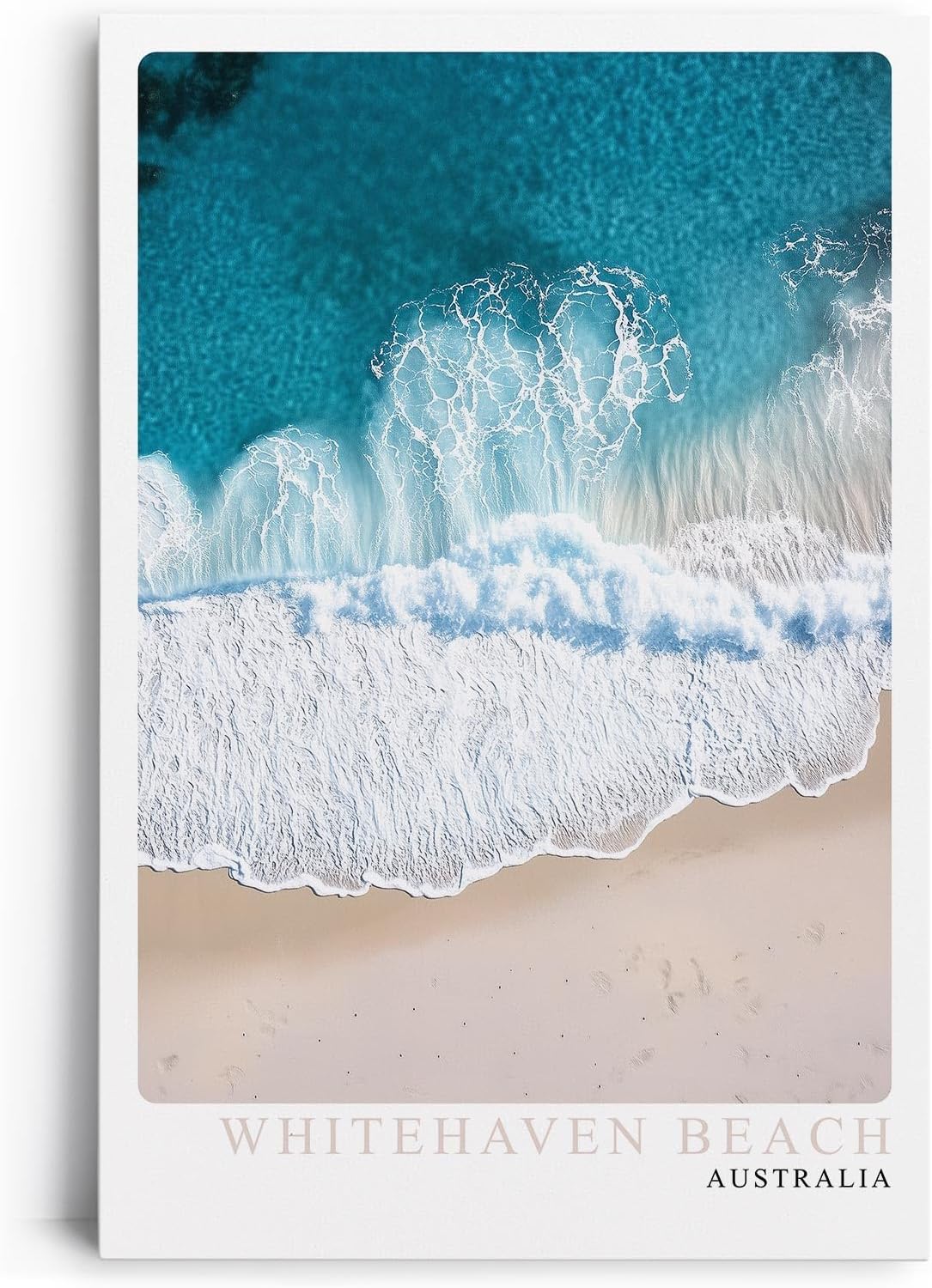 Paul Sinus Leinwandbild 80x120cm Leinwandbild Whitehaven Beach tropische Küste türkisblaues Meer traumhafte Natur paradiesische Ästhetik maritime Kunst