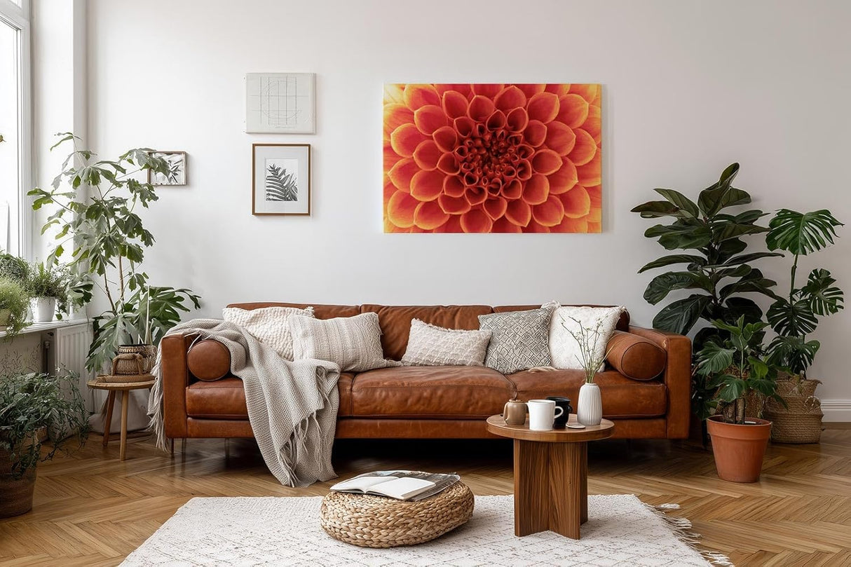 Sinus Art Wandbild 120x80cm Faszinierende Blütenstruktur in perfekter Symmetrie als Symbol für Schönheit und Harmonie
