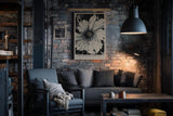 Paul Sinus Wandbild in 40x60cm The Bloom of Contrast – Abstraktes Blumenmotiv in Schwarz und Weiß mit intensiver Ausdruckskraft