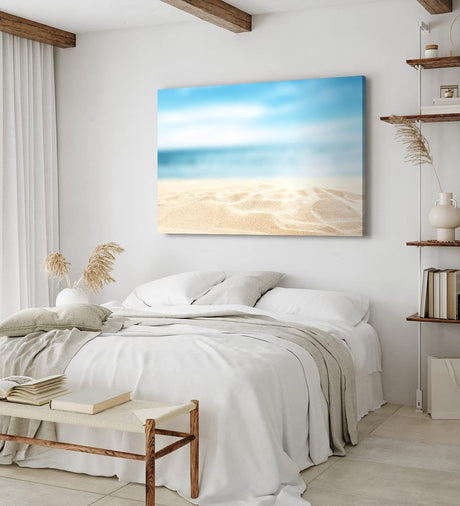 Paul Sinus Wandbild 120x80cm Sandstrand Strand Sommer Sand Meer Blau