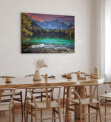 Paul Sinus Wandbild 120x80cm Laghi di Fusine See in Italien Berge Alpen