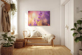 Sinus Art Wandbild 120x80cm Stimmungsvolles Lavendel-Motiv mit leuchtenden Farben auf harmonischem Hintergrund