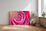 Sinus Art Wandbild 120x80cm Nahaufnahme einer geöffneten Rose mit weichen Übergängen und natürlicher Symmetrie