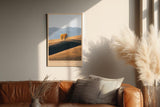 Paul Sinus Wandbild in 40x60cm zwei Bäume in goldener Hügellandschaft – harmonisches Naturmotiv mit sanften Farbtönen