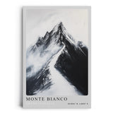 Paul Sinus Leinwandbild 60x90cm Monte Bianco – Majestätische Berglandschaft in monochromer Eleganz mit dramatischer Schneekulisse
