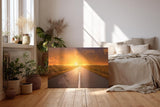 Sinus Art Wandbild 120x80cm Straße führt ins Licht und erzeugt Tiefe und symbolische Weite