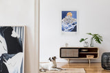 Paul Sinus Leinwandbild 60x90cm majestätische Mondschein-Berglandschaft mit texturreichen Strukturen – kunstvolles Leinwandbild für moderne Raumgestaltung