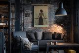Paul Sinus Wandbild in 40x60cm A Woman in New York – Frau mit Blick auf Skyline im sanften Licht, elegantes Stadtmotiv mit nachdenklicher Stimmung