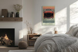 Paul Sinus Leinwandbild 80x120cm Orion Jetstream Leinwandbild futuristischer Sportwagen mit ikonischem Design in dramatischer Abendstimmung