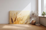 Sinus Art Wandbild 120x80cm Sommerliches Kornfeld mit Weizenähren in goldener Abendsonne