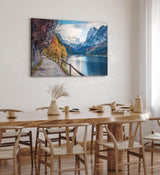 Paul Sinus Wandbild 120x80cm Pragser Wildsee Alpen Italien Bergsee See Berge