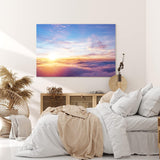Paul Sinus Wandbild 120x80cm Über den Wolken Sonne Himmel Sonnenuntergang