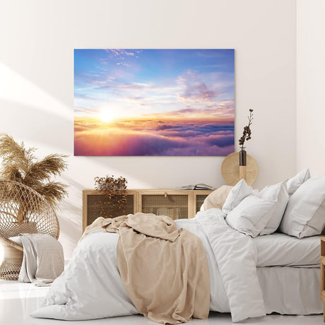 Paul Sinus Wandbild 120x80cm Über den Wolken Sonne Himmel Sonnenuntergang