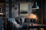 Paul Sinus Wandbild in 40x60cm Fading Boundaries – Abstraktes Kunstwerk mit sanften vertikalen Farbverläufen von Schwarz zu Weiß