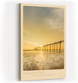 Paul Sinus Kunstdruck 40x60cm Golden Pier Steg im goldenen Licht The Frame of a Fading Day