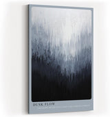 Paul Sinus Wandbild in 40x60cm Dusk Flow – Abstraktes Kunstwerk mit fließendem Farbverlauf von Schwarz zu Weiß