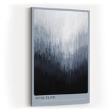 Paul Sinus Wandbild in 40x60cm Dusk Flow – Abstraktes Kunstwerk mit fließendem Farbverlauf von Schwarz zu Weiß