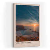 Paul Sinus Kunstdruck 40x60cm Atlantic Coast Portugal – Sonnenuntergang über atlantischer Bucht in dramatischem Licht