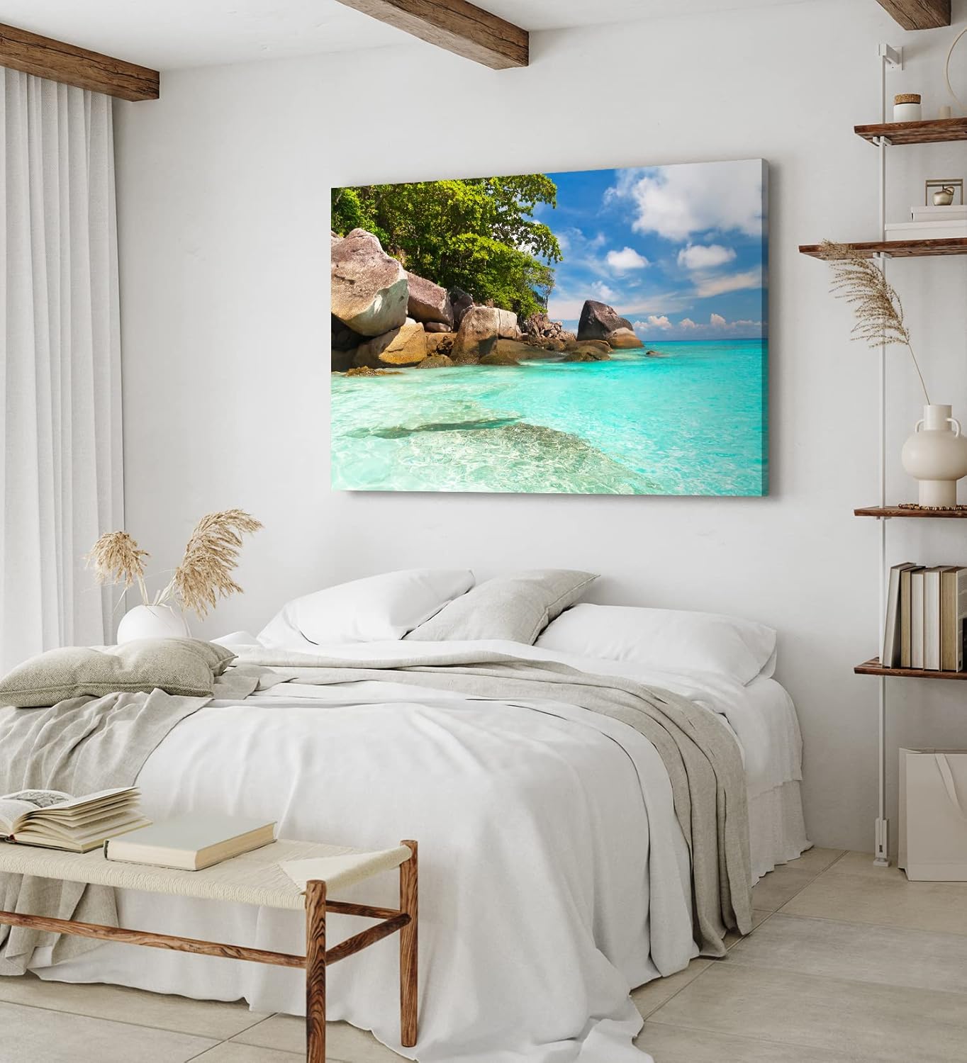 Paul Sinus Wandbild 120x80cm Karibik Meer Türkis Sommer Sonnenschein Urlaub