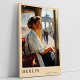 Paul Sinus Leinwandbild 40x60cm A Journey Through Time at Brandenburg Gate – Berlin, Deutschland, Brandenburger Tor, Nostalgie, Reise, Geschichte