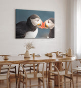 Wandbild 120x80cm Papageitaucher Pärchen Liebespärchen Tierfotografie