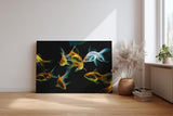 Sinus Art Wandbild 120x80cm Anmutige Darstellung von Goldfischen in harmonischer Farbkomposition