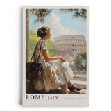 Paul Sinus Leinwandbild 40x60cm Lost in the Beauty of Rome – Italien, Kolosseum, Vintage-Stil, Romantik, Nostalgie, Reise, Architektur, Kultur