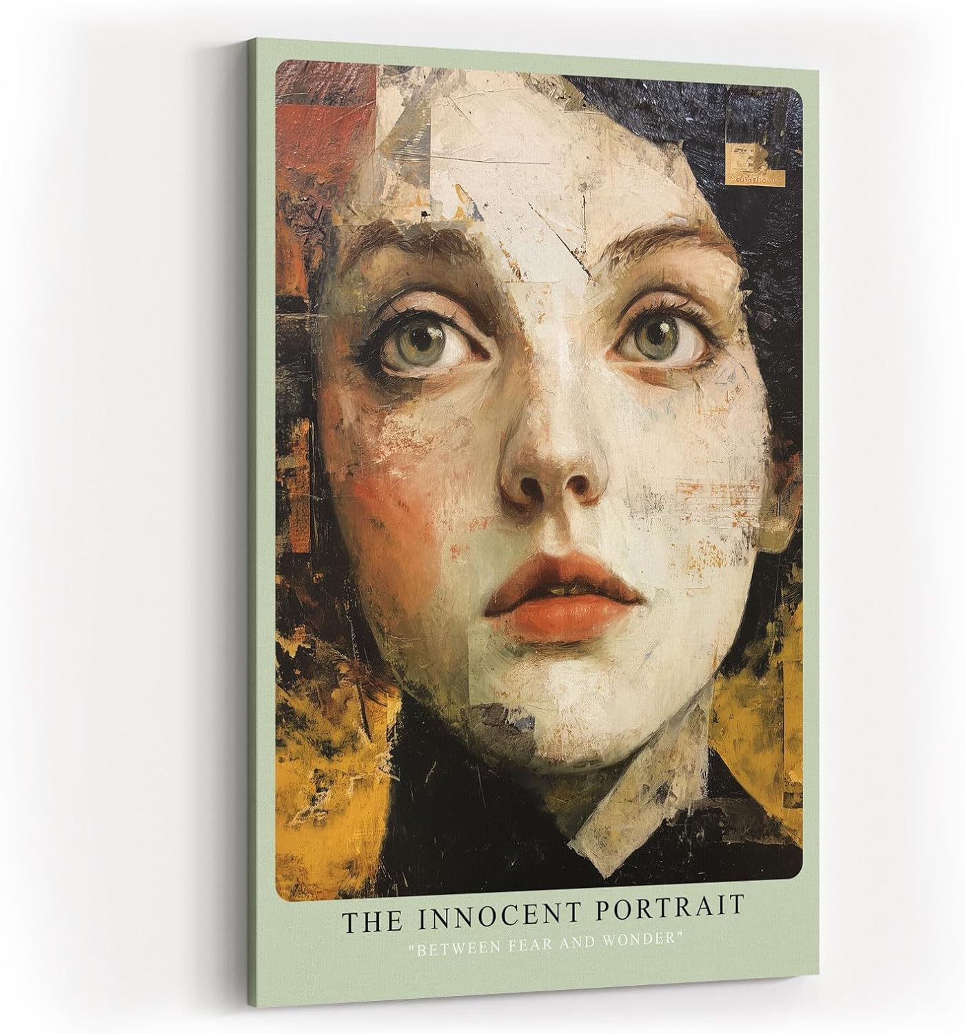 Paul Sinus Wandbild in 40x60cm modernes Frauenporträt in Collagenoptik – facettenreiche Kunst für zeitgemäße Wohnund Arbeitsräume