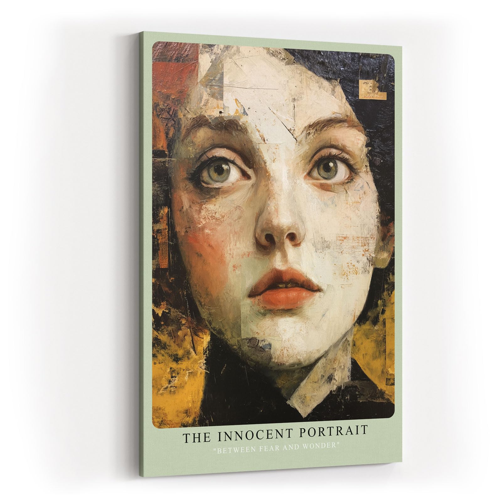 Paul Sinus Wandbild in 40x60cm modernes Frauenporträt in Collagenoptik – facettenreiche Kunst für zeitgemäße Wohnund Arbeitsräume