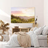 Paul Sinus Wandbild 120x80cm Berge Landschaft Tannenwald Wald Bäume Natur