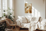 Paul Sinus 60x90cm Wandbild Blütenträume in Beige – Ausdrucksstarke Mohnblumen als stilvolles Highlight für elegante Wohnräume