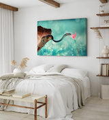 Paul Sinus Wandbild 120x80cm Babyschlange Schlange Blüte Tierfotografie Kunstvoll