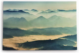 Paul Sinus Wandbild 120x80cm Berglandschaft Nebel Berge Wolken Berghügel
