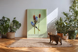Paul Sinus Kunstdruck 40x60cm Bartmeisen auf Schilfrohr – natürliche Harmonie in zarter Komposition