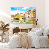 Paul Sinus Wandbild 120x80cm Kopenhagen Kanal Dänemark traditionelle Häuser