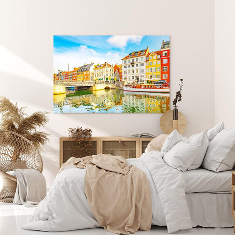 Paul Sinus Wandbild 120x80cm Kopenhagen Kanal Dänemark traditionelle Häuser