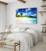 Wandbild 120x80cm Südsee Palmen Meer Strand Sommer Sonnenschein