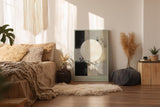 Paul Sinus Wandbild in 40x60cm Abstract Nightfall – Harmonische abstrakte Komposition mit großem Lichtkreis und sanften Farbverläufen