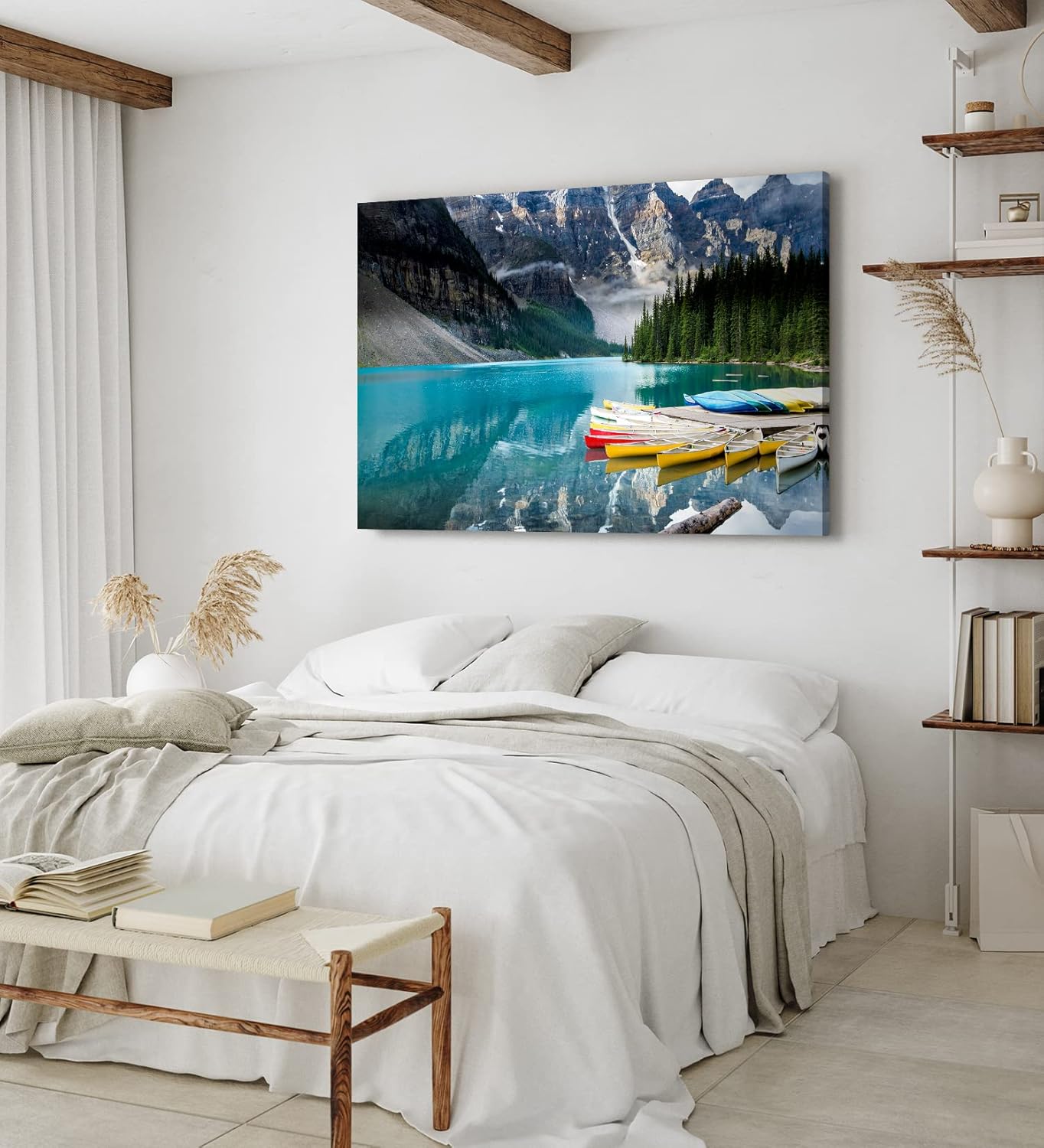 Paul Sinus Wandbild 120x80cm Banff-Nationalpark Kanada Kanus Bergsee Berge