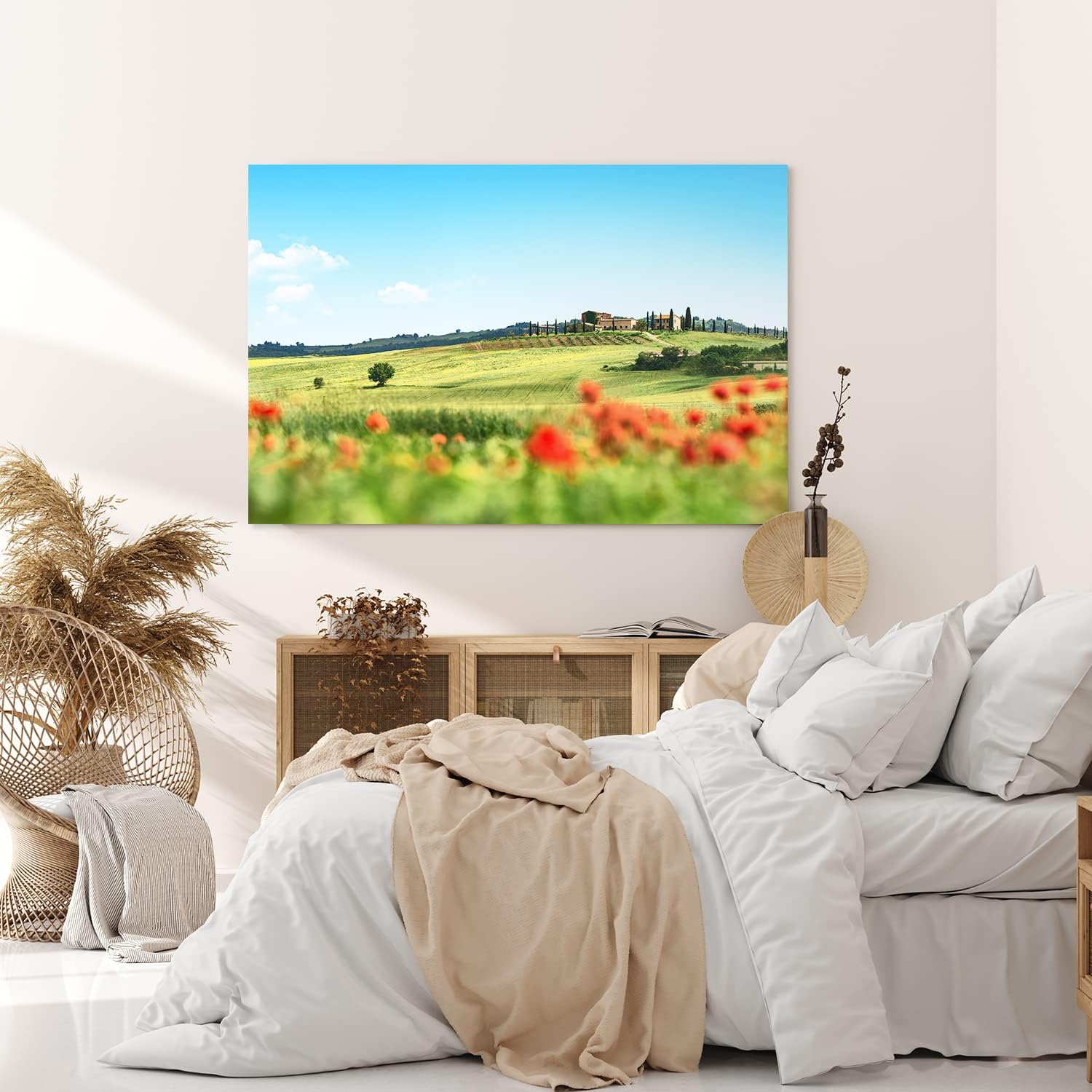 Paul Sinus Wandbild 120x80cm Toskana Italien Landschaftsbild Sommer Finca