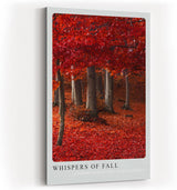 Paul Sinus Kunstdruck 40x60cm Whispers of Fall mit rotem Herbstwald und Laubteppich