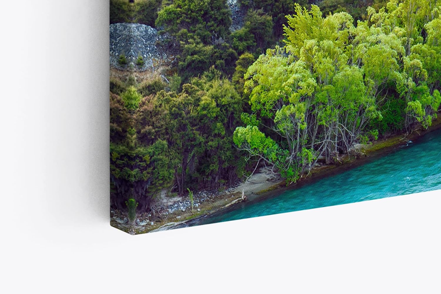 Paul Sinus Wandbild 120x80cm Clutha River Neuseeland Fluss Sonnenuntergang Berge Natur