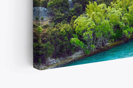 Paul Sinus Wandbild 120x80cm Clutha River Neuseeland Fluss Sonnenuntergang Berge Natur