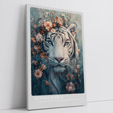 Paul Sinus Leinwandbild 60x90cm Blühender Tiger majestätisch kraftvoll mystisch kunstvolle Wandkunst faszinierend surreal harmonisch sanfte Farben