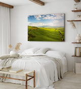 Paul Sinus Wandbild 120x80cm Grüne Wiese Landschaft Berge Natur Felder
