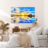 Paul Sinus Wandbild 120x80cm Sonnenuntergang Meer Himmel Horizont Farbenfroh