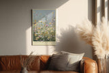 Paul Sinus Wandbild in 40x60cm Dance of the Wild Blooms Farbenfrohe Wildblumen im Sommerlicht vor sanftem Hintergrund für lebendige Raumgestaltung