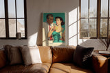 Paul Sinus Wandbild in 40x60cm Retro-Illustration eines Paares – stilvolles Vintage-Motiv in kräftigen Farben