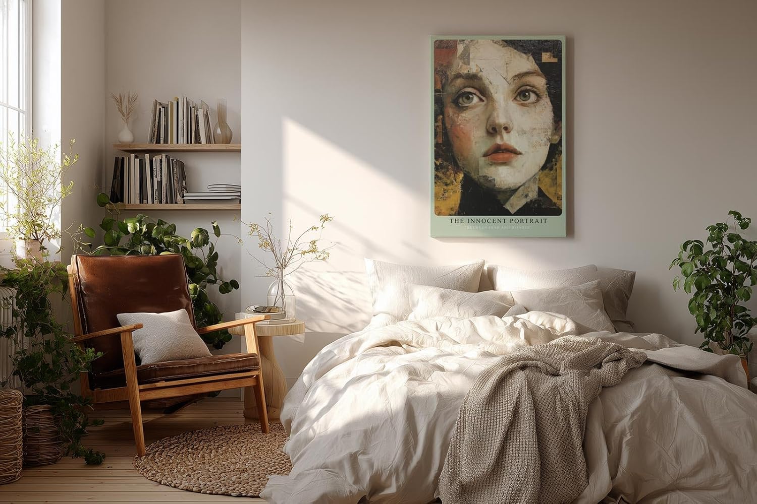 Paul Sinus Wandbild in 40x60cm modernes Frauenporträt in Collagenoptik – facettenreiche Kunst für zeitgemäße Wohnund Arbeitsräume