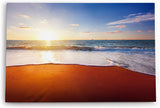 Paul Sinus Wandbild 120x80cm Strand Meer Horizont Sonnenuntergang Himmel Sonne